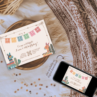 Invitación Cumpleaños popular de Cactus colorido de la Fiesta