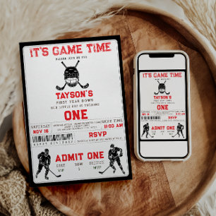Invitación Cumpleaños - Primer Año en el Hockey – 1er Cumplea