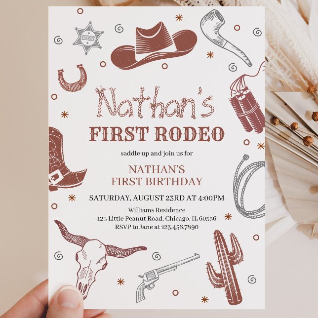 Invitación Cumpleaños Primer Rodeo (Subido por el creador)