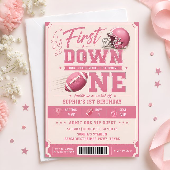 Invitación Cumpleaños Primero de Fútbol Rosa (Subido por el creador)