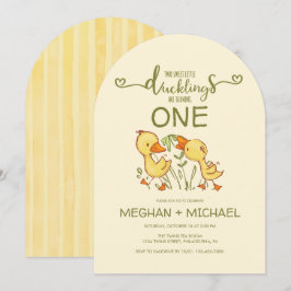 Invitación Cumpleaños primero de los gemelos patitos