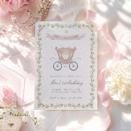 Invitación Cumpleaños Princesa Carruaje Érase una Vez 1er