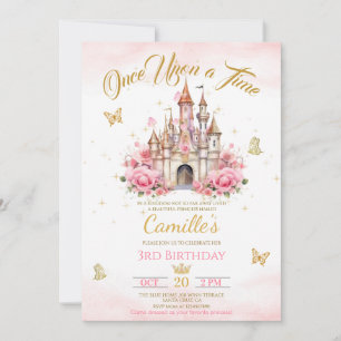 Invitación Cumpleaños princesa castillo Érase una vez