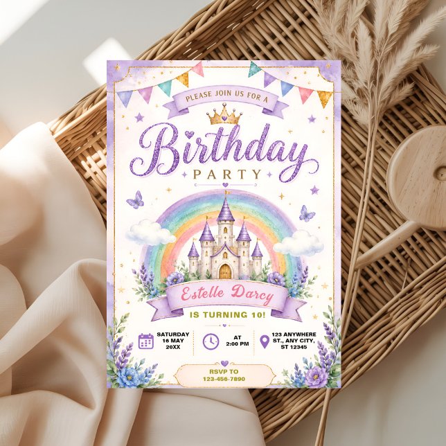 Invitación Cumpleaños Princesa Castillo Pastel (Subido por el creador)