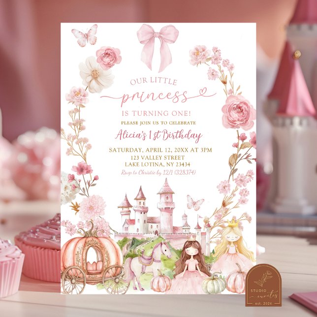 Invitación Cumpleaños Princesa Reino Carruaje Calabaza Otoño (Subido por el creador)