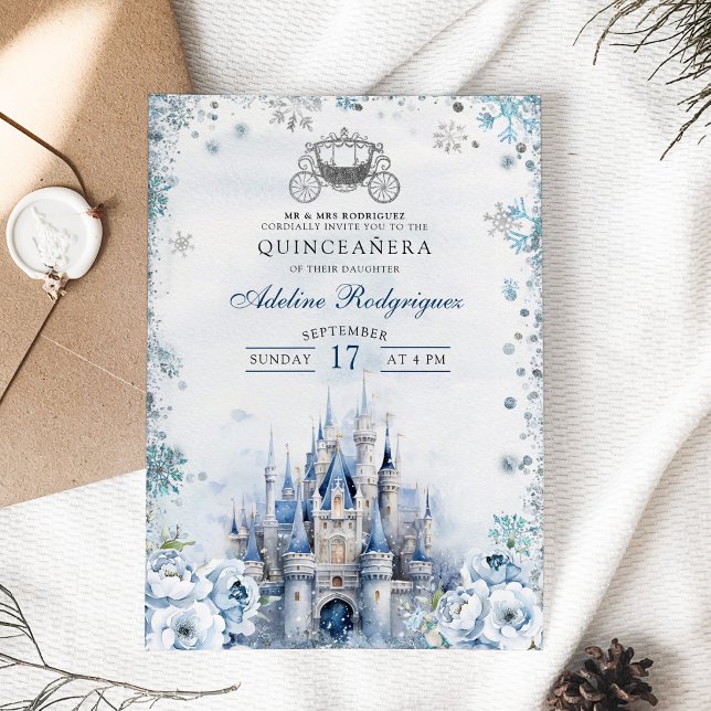 Invitación Cumpleaños Quince Castillo Coche Cuento de Hadas d (Subido por el creador)