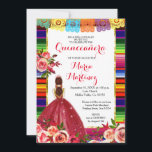 Invitación Cumpleaños Red Quinceañera<br><div class="desc">Invitación de cumpleaños de Red QuinceañeraMis Quince Anos,  15º cumpleaños, </div>