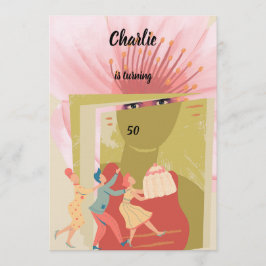 Invitación Cumpleaños retro