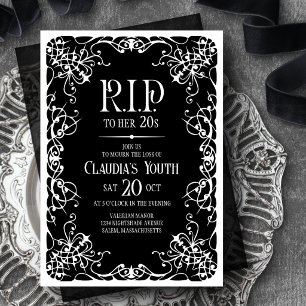 Invitación Cumpleaños RIP 20s 30s 40s