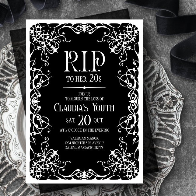Invitación Cumpleaños RIP 20s 30s 40s (Subido por el creador)