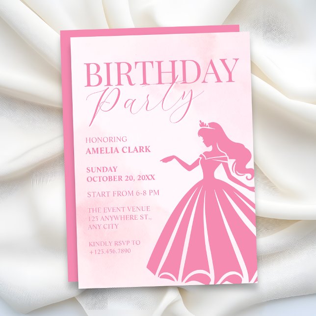 Invitación Cumpleaños rosa (Subido por el creador)