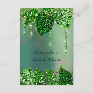 Invitación Cumpleaños Rosa Rústica Bosque Verde Gotea Hojas