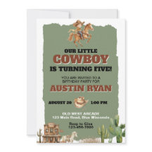 Cumpleaños Rústico de Cowboy Occidental