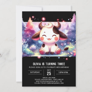 Invitación Cumpleaños Rústico de las vacas en línea