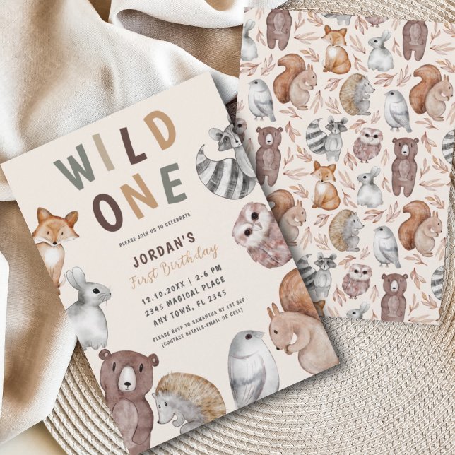 Invitación Cumpleaños Salvaje de Animales del Bosque (Subido por el creador)