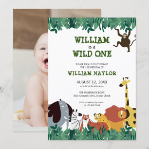 Invitación Cumpleaños Salvaje Safari de la Jungla Foto