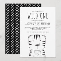 Cumpleaños Salvaje y Lindo Primero Tigre Blanco y