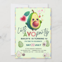 Invitación Cumpleaños Santo Guacamole Cute Fiesta fiesta