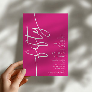 Invitación Cumpleaños Script Fifty' 50