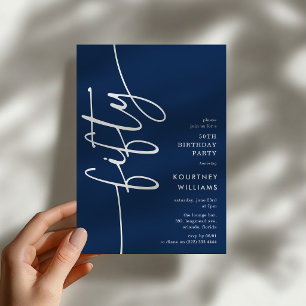 Invitación Cumpleaños Script Fifty' 50