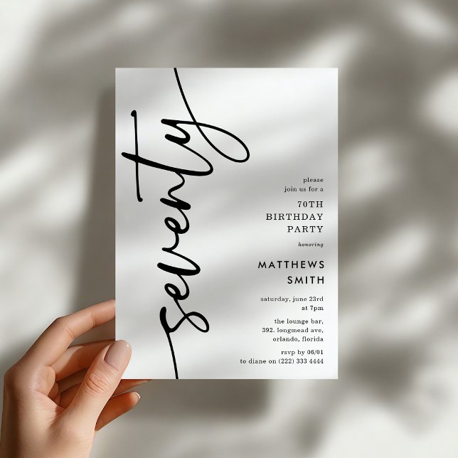 Invitación Cumpleaños Script Setenta 70 (Subido por el creador)