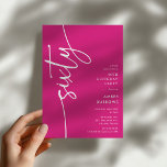 Invitación Cumpleaños Script Sixty' 60<br><div class="desc">Celebre su cumpleaños número 60 con estilo con nuestra 'Invitación de cumpleaños 60 elegante script'. Esta invitación emana sofisticación con su tipografía de escritura elegante, mostrando la palabra 'sesenta' corriendo hacia arriba. Además, nuestra plantilla fácil de personalizar le permite agregar los detalles de su evento sin esfuerzo. Adiós al lío...</div>