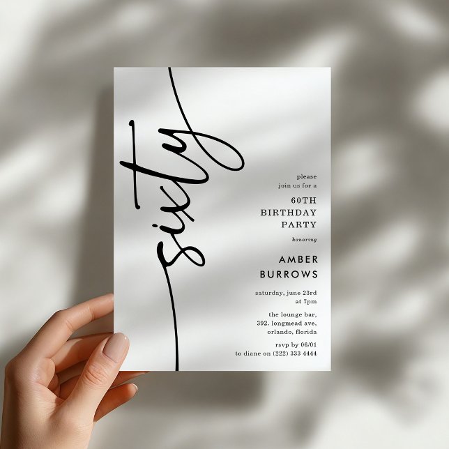 Invitación Cumpleaños Script Sixty' 60 (Subido por el creador)