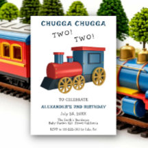 Cumpleaños Segundo Chugga Dos Dos Tren