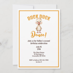 Invitación Cumpleaños segundo de Pato Pato Duce