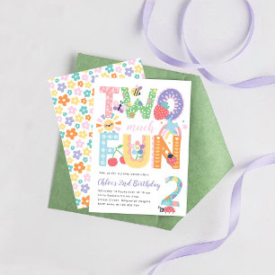 Invitación Cumpleaños Segundo Floral Primavera Pastel, Dos Mu