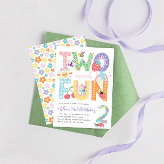 Invitación Cumpleaños Segundo Floral Primavera Pastel, Dos Mu