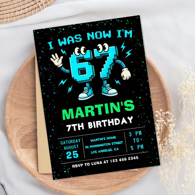 Invitación Cumpleaños Seis Siete Meme 6 7 (Subido por el creador)