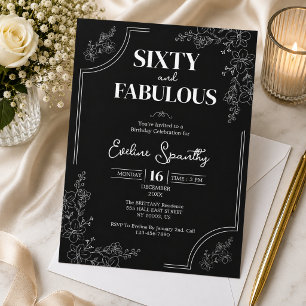 Invitación Cumpleaños sesenta chic y fabuloso Cumpleaños 60