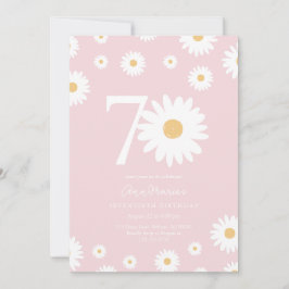 Invitación Cumpleaños setenta Elegante Dalia Hito