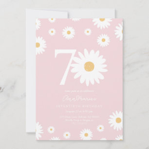 Invitación Cumpleaños setenta Elegante Dalia Hito