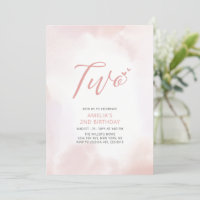 Cumpleaños Simple Corazón Rosa Dos 2da Fiesta de N