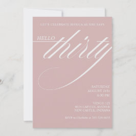 Invitación Cumpleaños Simple Moderno 30