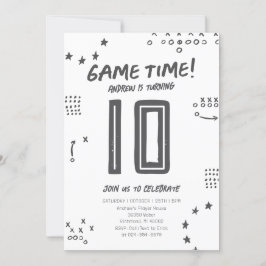 Invitación Cumpleaños simple y personal para el baloncesto
