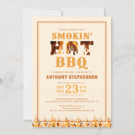Invitación Cumpleaños Smokin Hot BBQ Fiesta