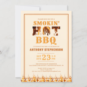 Invitación Cumpleaños Smokin Hot BBQ Fiesta