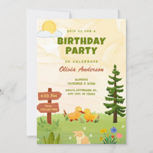 Invitación Cumpleaños soleado y lindo