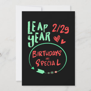 Invitación Cumpleaños Son Especiales Año Bisiesto Febrero 29 