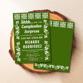 Invitación Cumpleaños sorpresa fiesta española Talavera verde