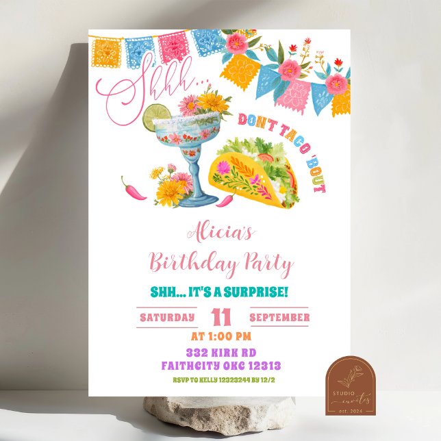 Invitación Cumpleaños Sorpresa Mexicano Fiesta Colorida (Subido por el creador)