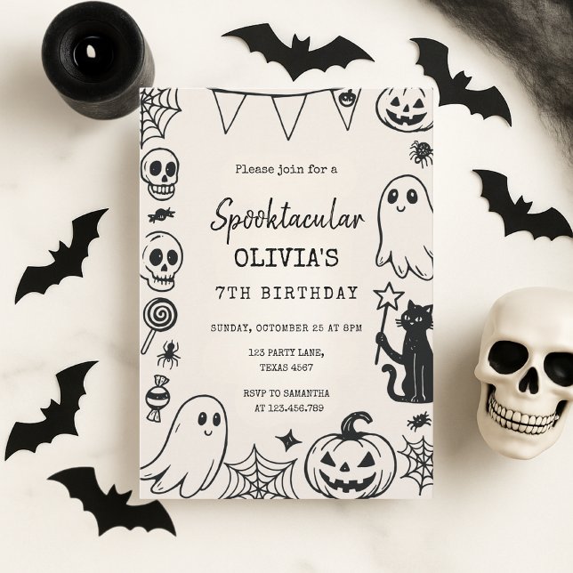 Invitación Cumpleaños Spooktacular de Halloween (Subido por el creador)