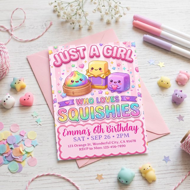 Invitación Cumpleaños Squishy  (Subido por el creador)