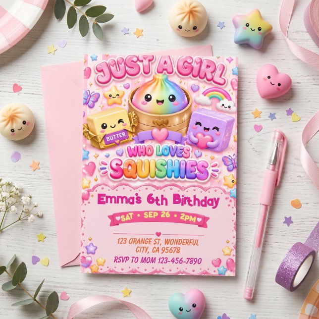 Invitación Cumpleaños Squishy  (Subido por el creador)
