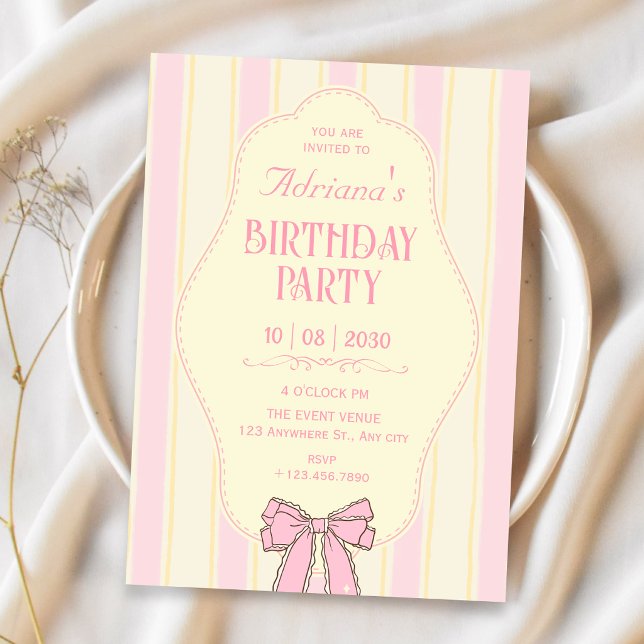Invitación Cumpleaños suave rosa (Subido por el creador)
