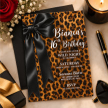 Cumpleaños Sweet 16 con estampado de leopardo y ne