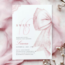 Cumpleaños Sweet 16 con Lazo Rosa Claro